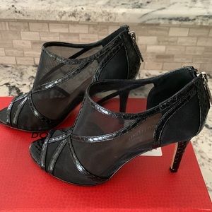 Donald Pliner peep toe booties